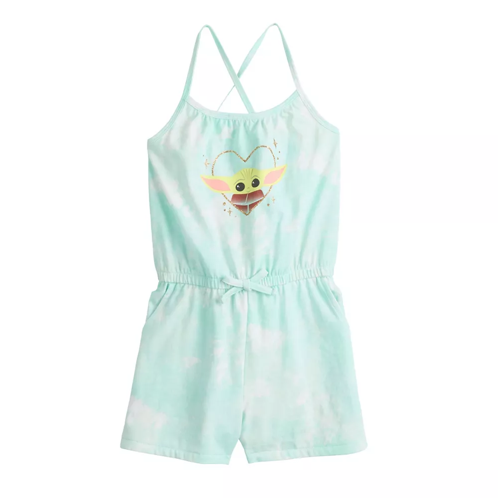 Girls 4-12 Jumping Beans® Star Wars Baby Grogu Tie-Dye Romper