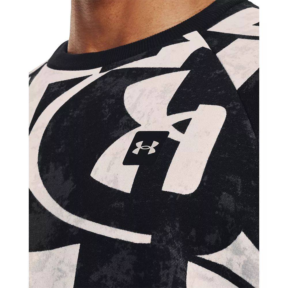 Men's Under Armour Printed Rival Fleece Crew Sweatshirt - Image 5