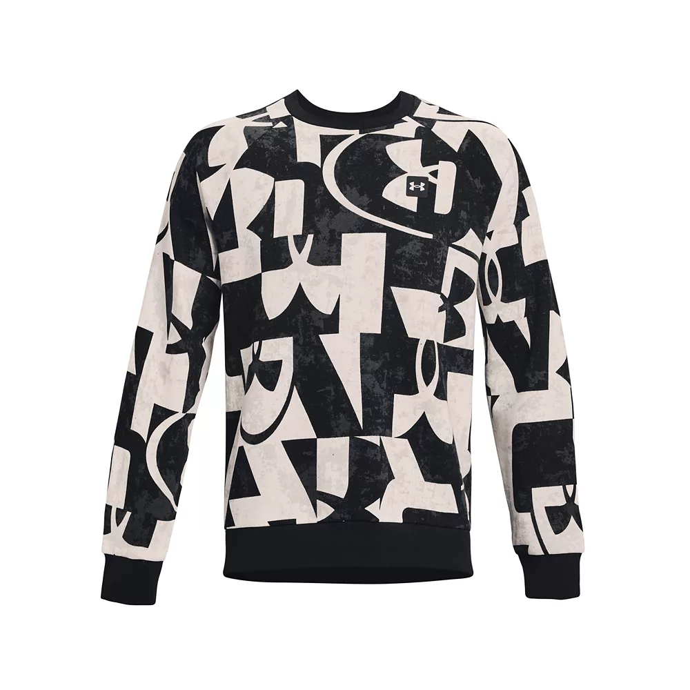 Men's Under Armour Printed Rival Fleece Crew Sweatshirt - Image 6