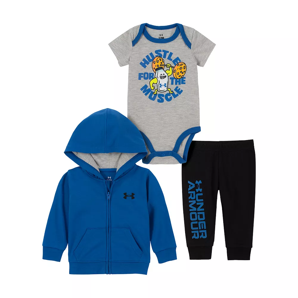 Baby Under Armour 3-Piece "Hustle for the Muscle" Hoodie Set