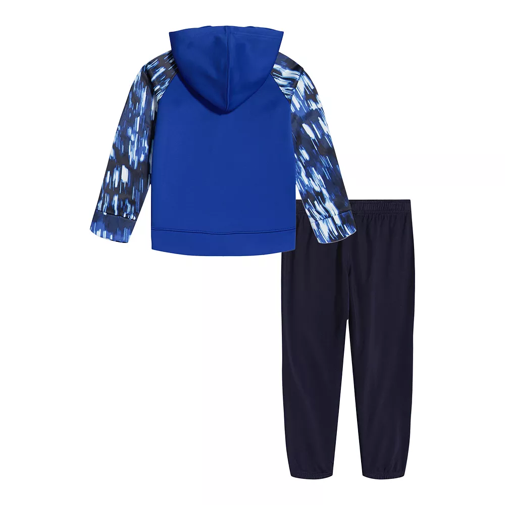 Boys 4-7 Under Armour UA Trails Zip-Up Raglan Logo Graphic Hoodie & Jogger Pants Set - Image 2