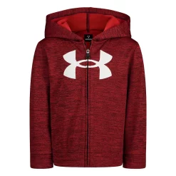 Boys 4-7 Under Armour Red & White Twist Logo Zip-Up Graphic Hoodie