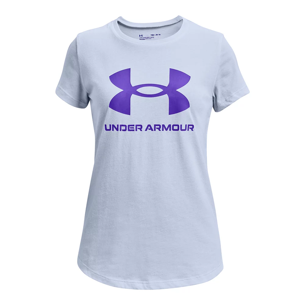 Girls 7-16 Under Armour Big Logo Tech Tee - Image 4